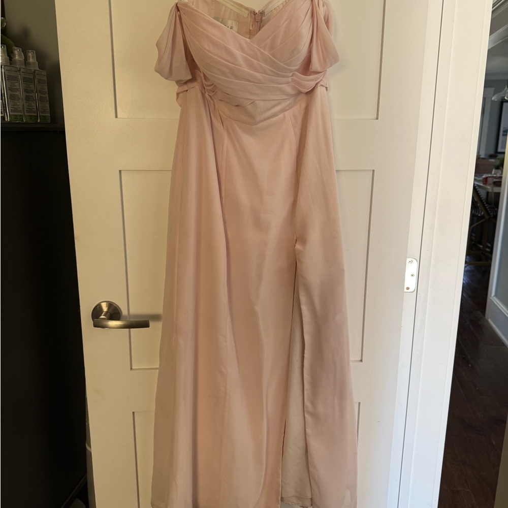 Azazie Blush Pink Wedding Dress